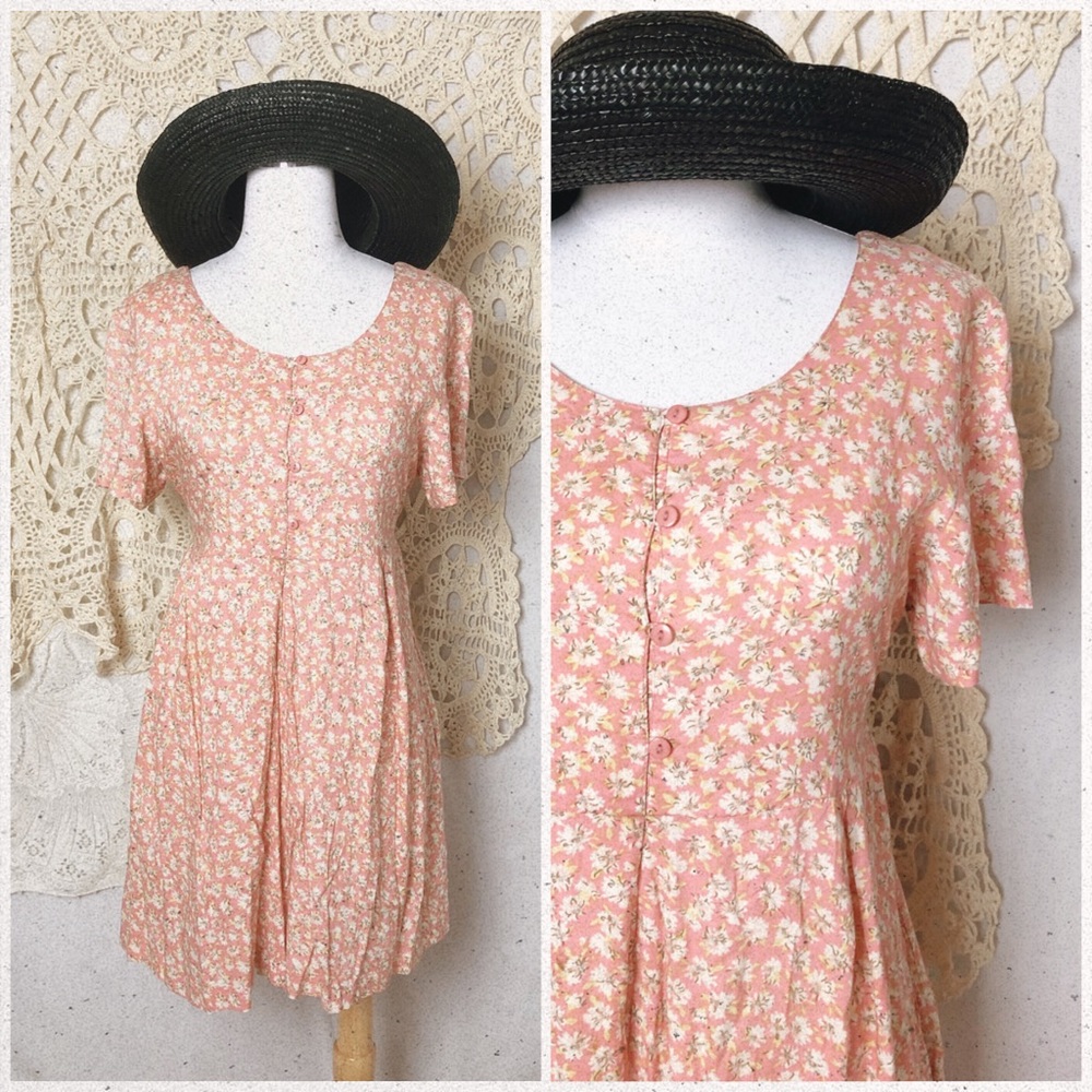 VNTG | floral coral romper